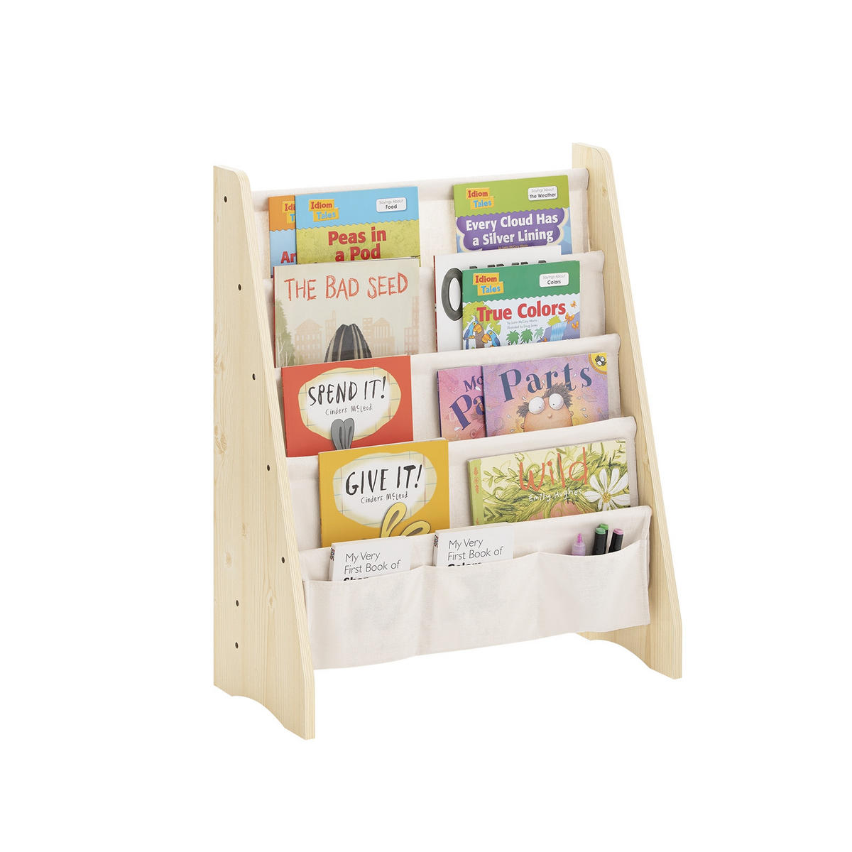 KINDERREGAL Natur - Naturfarben, Holz/Holzwerkstoff (63/76/28cm) - SoBuy
