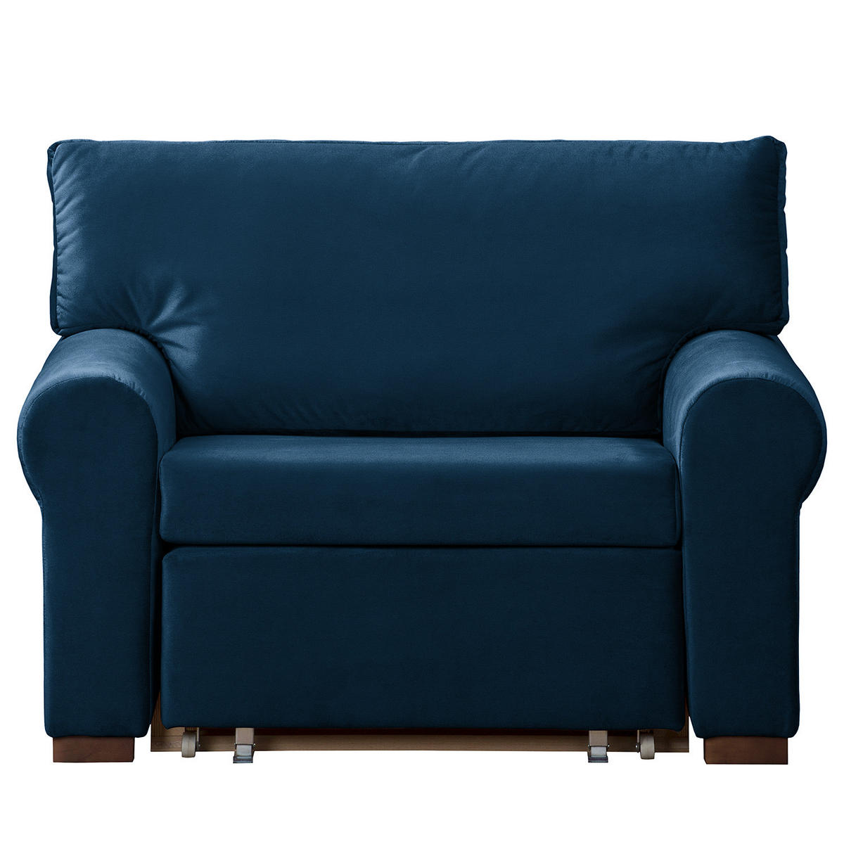 SCHLAFSOFA mit Husse - Buchefarben/Dunkelblau, Buchenholz/Textil (125/90/90cm) - home24