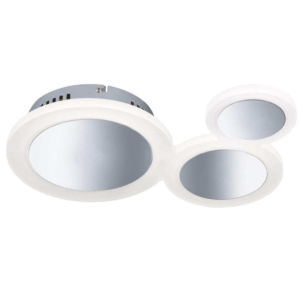 LED DECKENLEUCHTE Metall Chrom Silber - Silberfarben, Metall (39/28/7.5cm) - Wofi