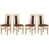 ESSZIMMERSTUHL, Set 4x "Nilo 2" , sonoma, soro 28,  - Braun/Sonoma Eiche, Holz (43/94/40cm) - Leaf Design