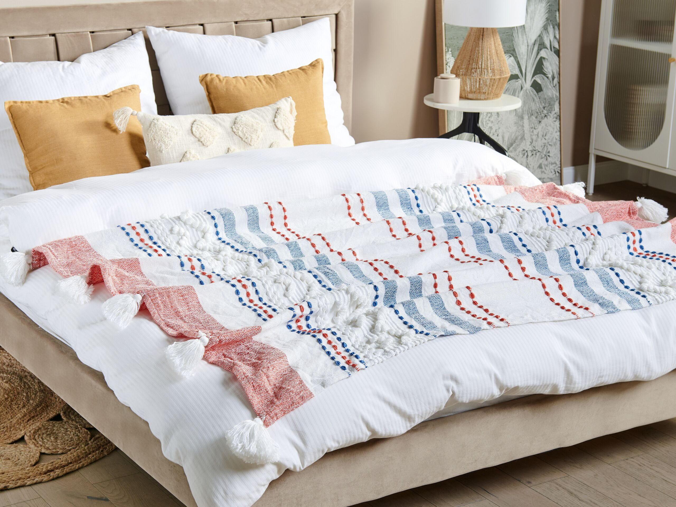 DECKE Bunt Cubuk 130/150 cm - Multicolor, Textil (130/150cm) - Beliani