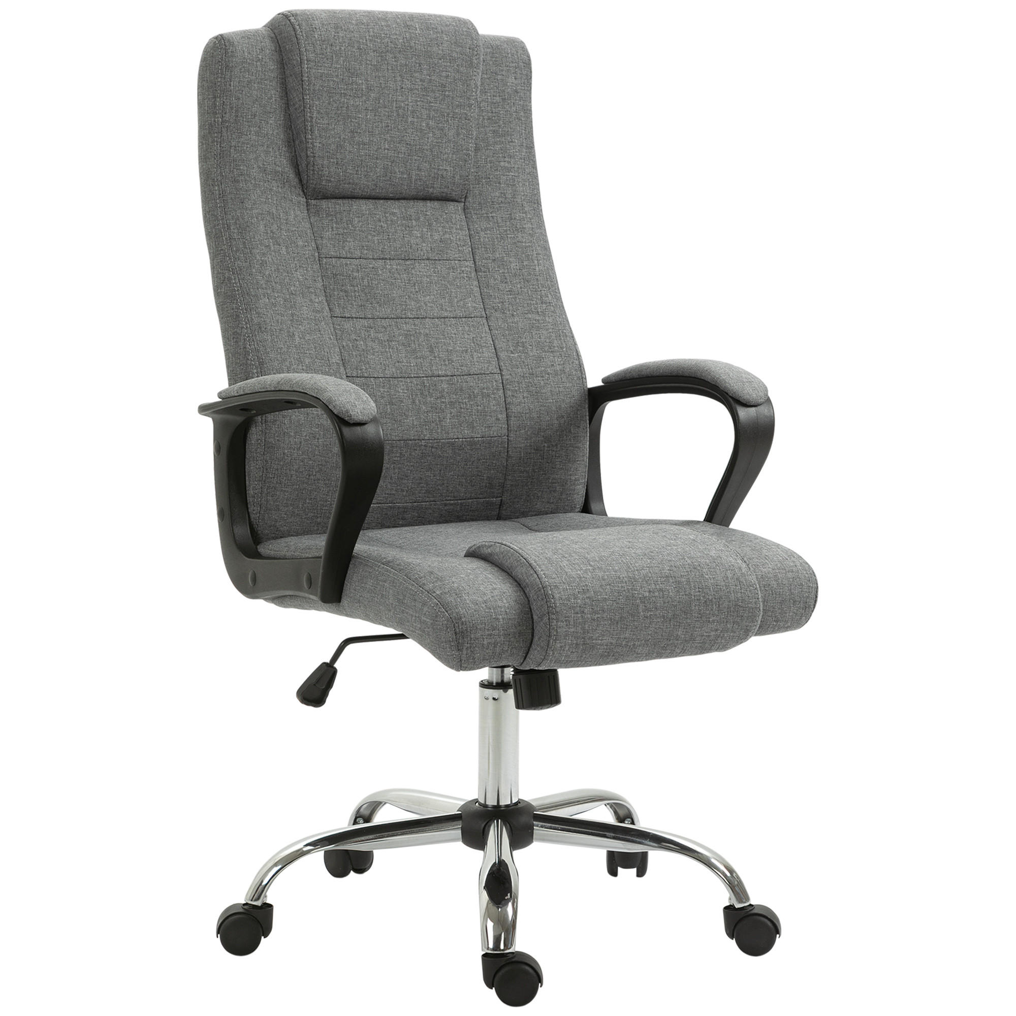 BÜROSTUHL, Computerstuhl, Grau - Dunkelgrau, Kunststoff (76/119/62cm) - Vinsetto