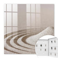 SCHLÜSSELBOX Weiß 30x30 cm – Türöffnung nach rechts - Zen-Garten - Beige, Metall (30/30/5cm) - TULUP