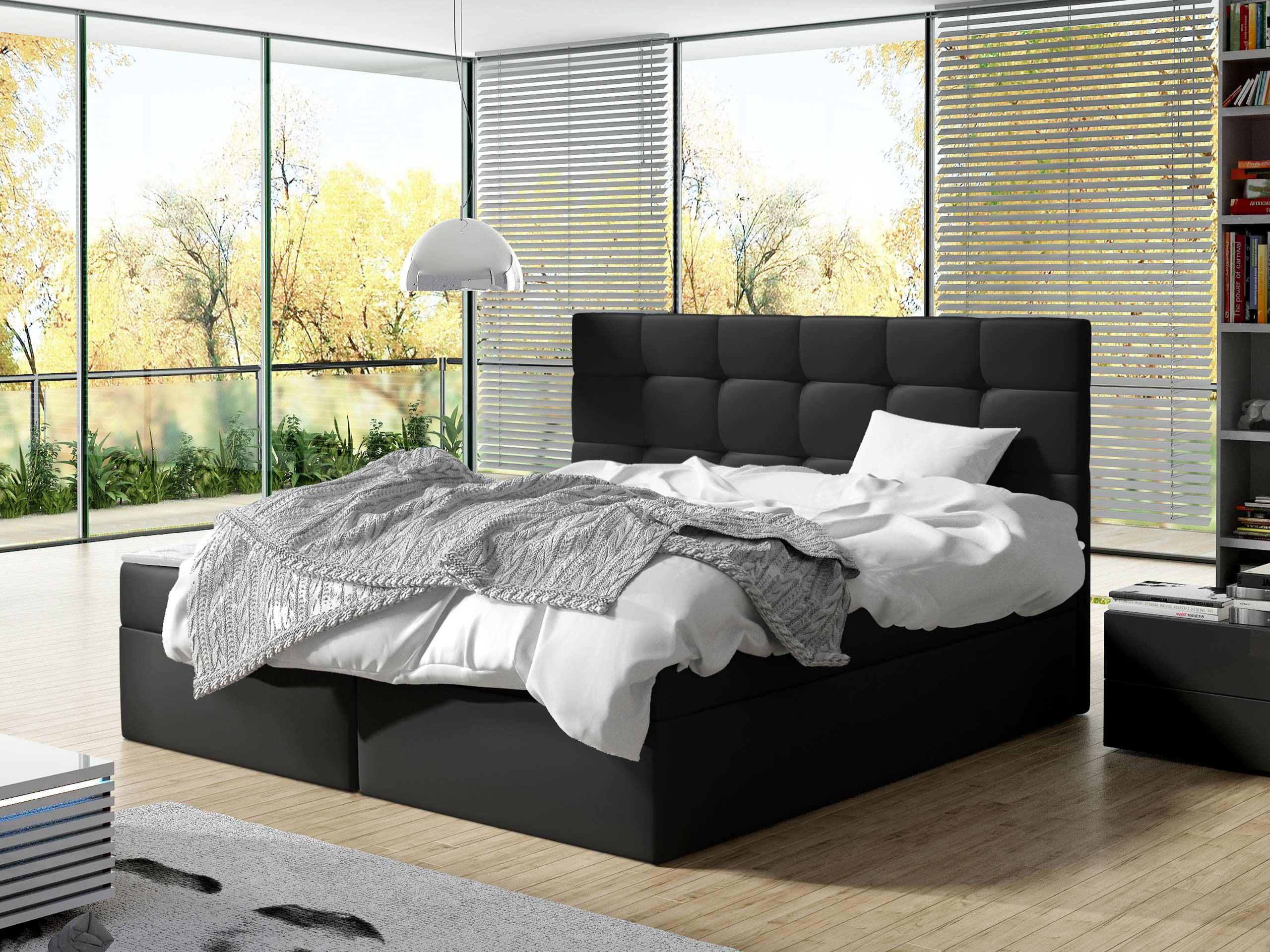 BOXBETT Luanda - Schwarz, Holzwerkstoff (160/200cm) - MIRJAN24