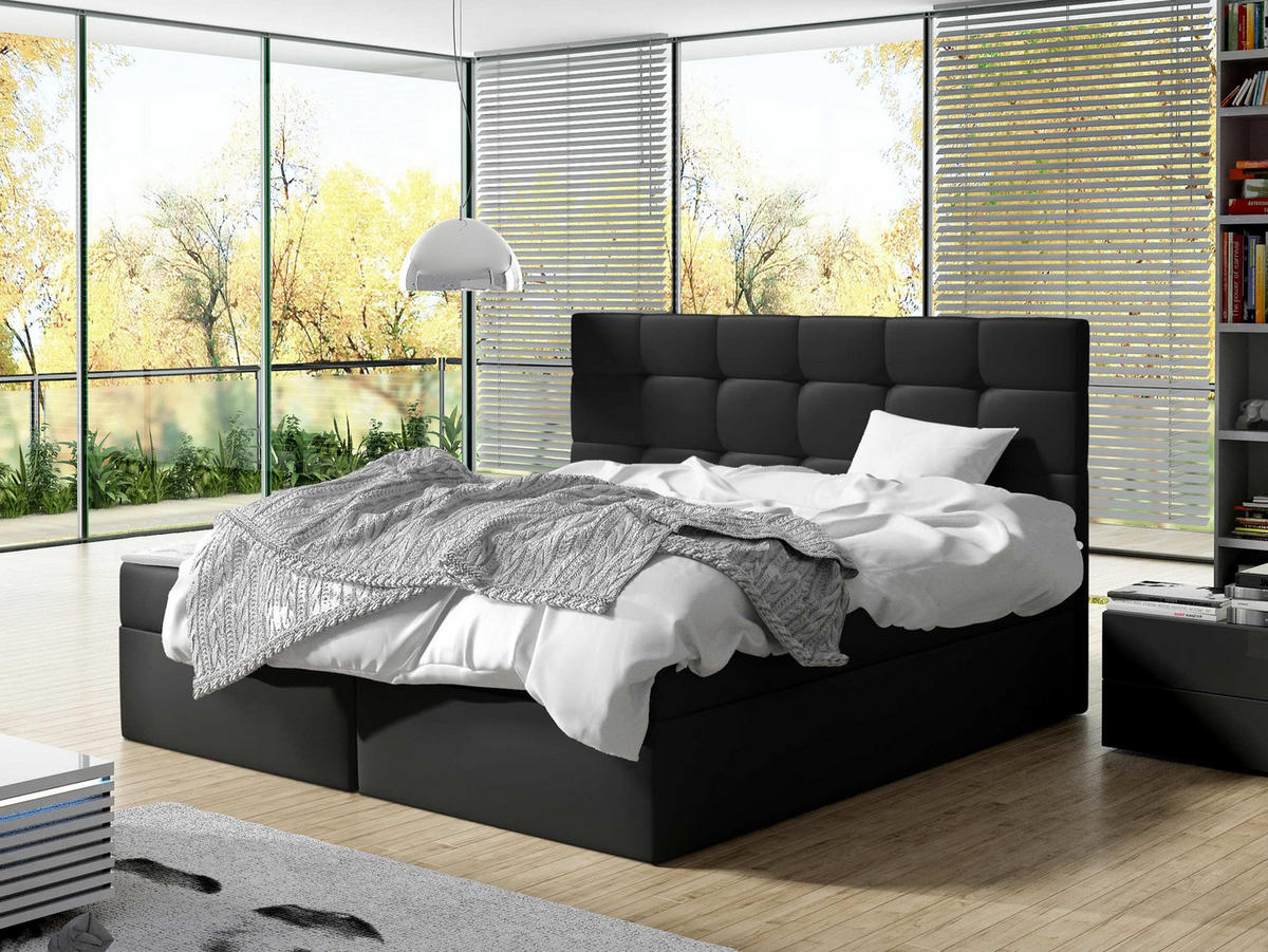 BOXBETT Luanda - Schwarz, Holzwerkstoff (180/200cm) - MIRJAN24