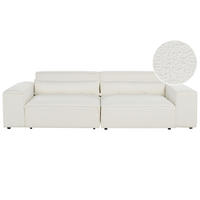 2-SITZER-SOFA Bouclé cremeweiß Hellnar - Weiß, Textil (262/70/126cm) - Beliani