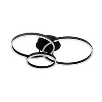 LED-DECKENLEUCHTE Puls 82/58/15 cm - Schwarz, Metall (82/58/15cm) - Nettlife