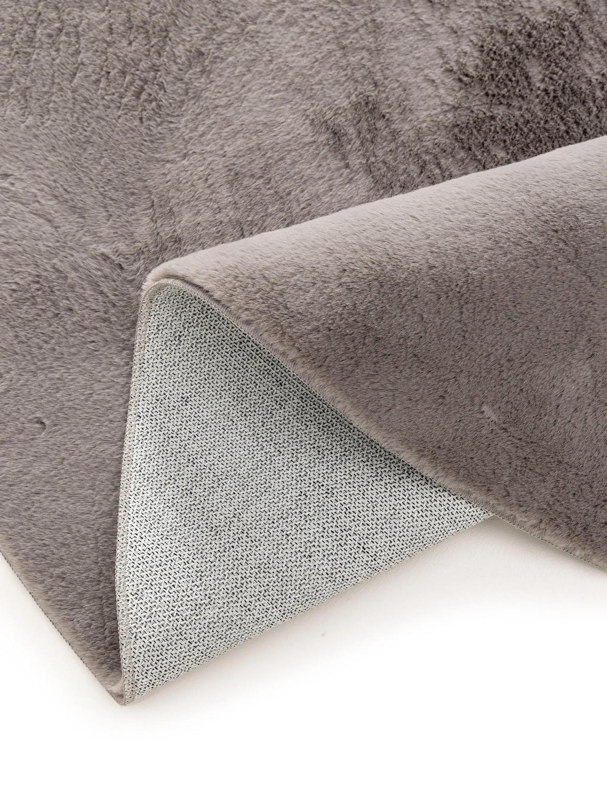 PREPROGE iz umetnega krzna Furry siva ø 80 cm okrogle - siva, umetna masa (80/80cm) - benuta