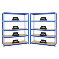 SCHWERLASTREGAL Giant Elephant 2er-Set mit 2x 180x150x45 cm Fachlast 200 kg Blau - Blau, Metall (300/180/45cm) - PROREGAL