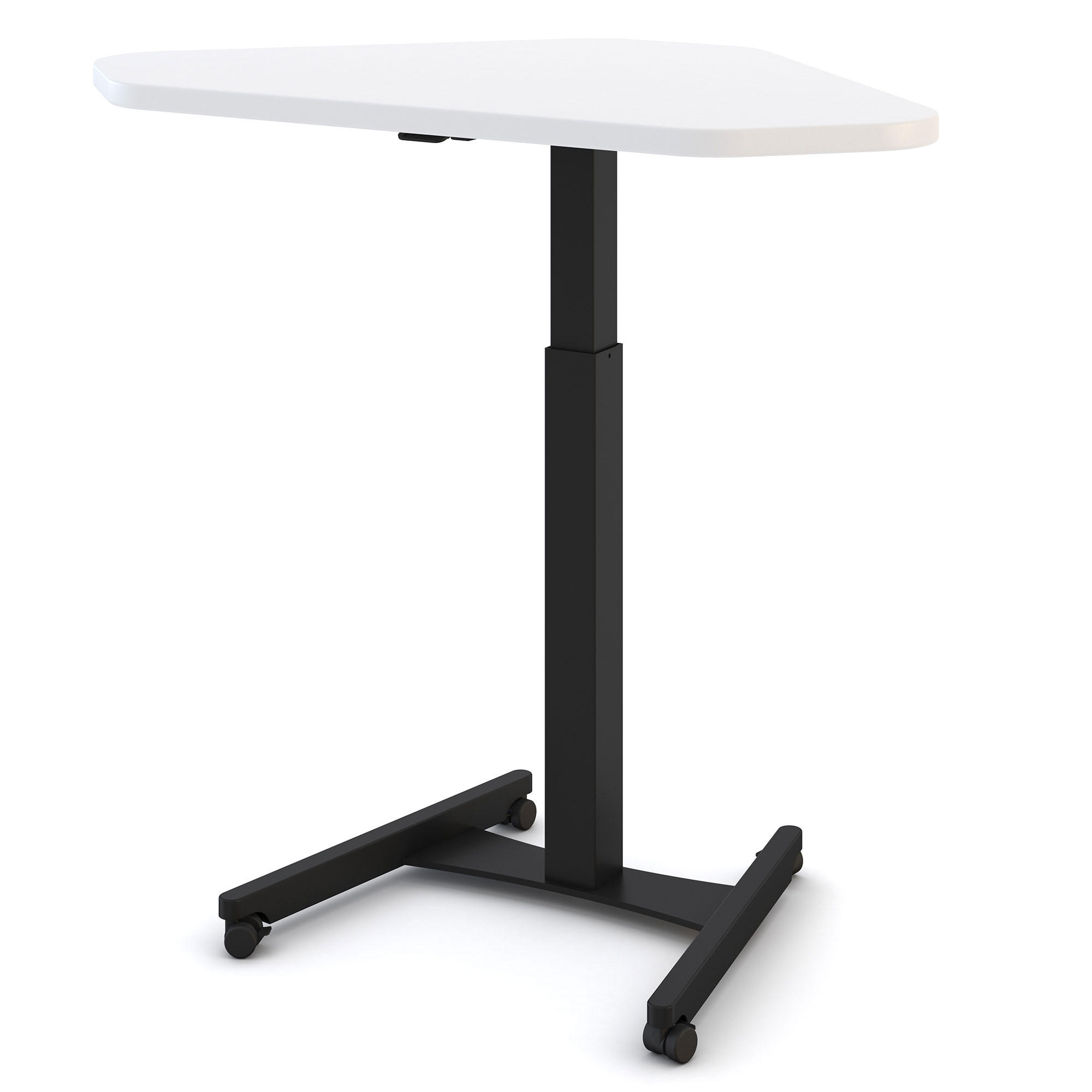 STEHPULT Höhenverstellbares Steh-Sitzpult Single Desk Signalweiß Schwarz /72-116cm - Multicolor, Holz/Metall (67.5/108/72cm) - ASSMANN