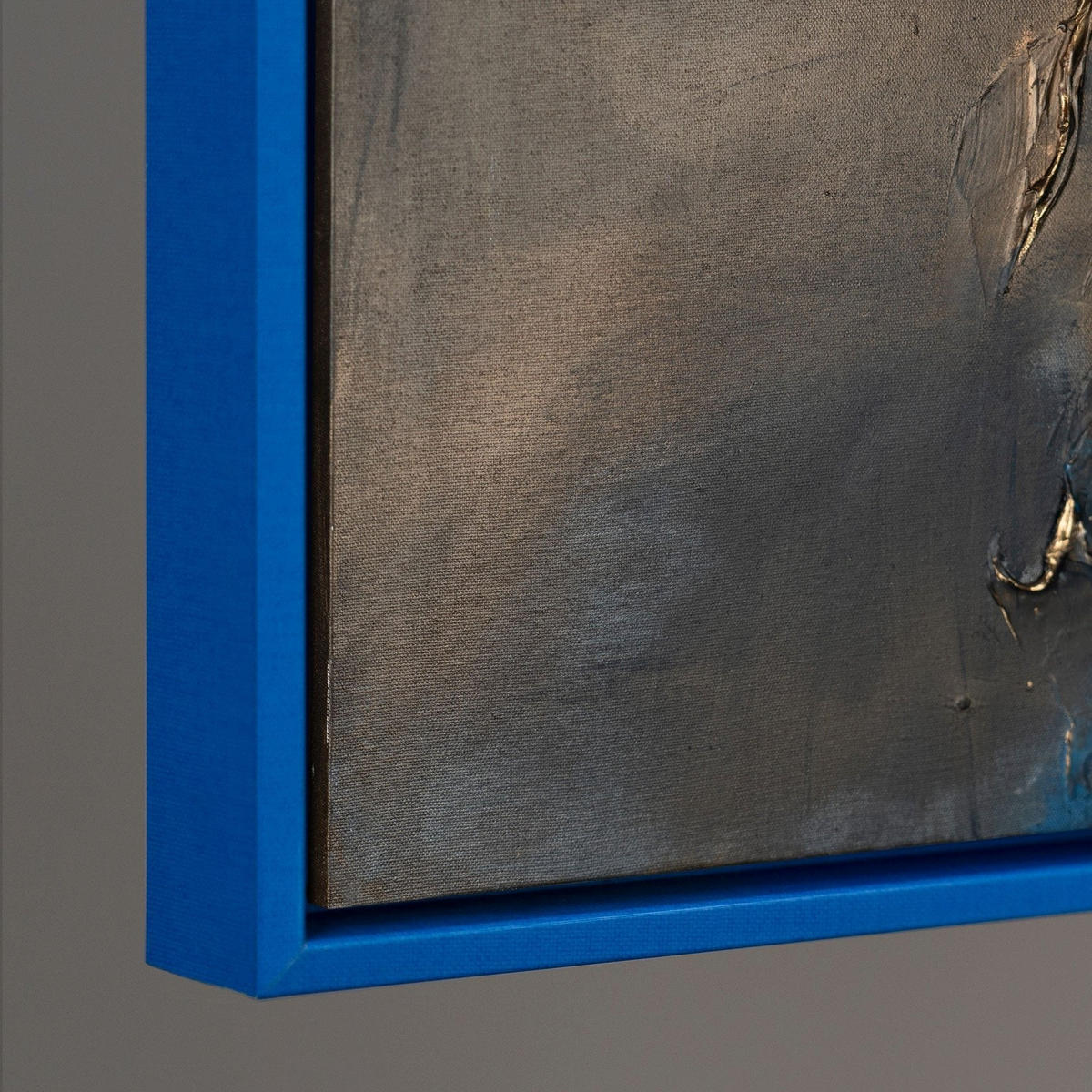 GEMÄLDE Elegante Abstraktion Schattenfugenrahmen Blau 140x100 cm - Blau, Holz (140/100cm) - YS-art gallery