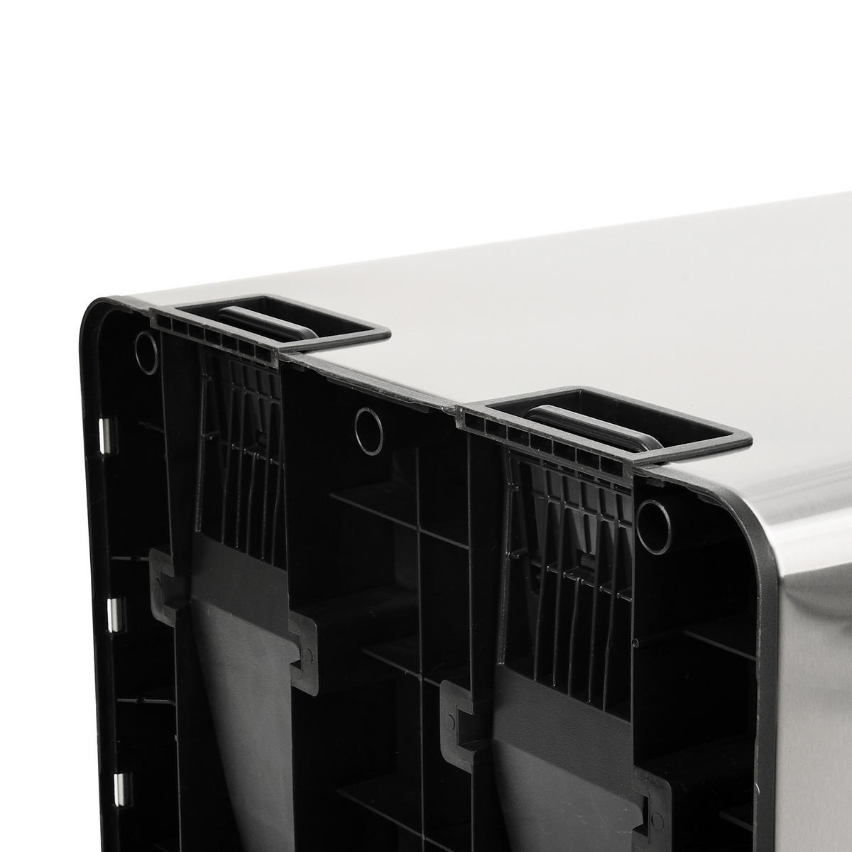 MÜLLTRENNSYSTEM TMH2X30 2x30L 2 Fächer Mülleimer Edelstahl Silber - Silberfarben, Metall (47/72/32cm) - SVITA