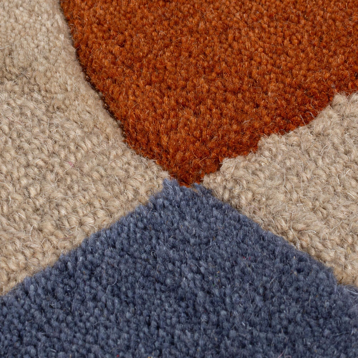 TEPPICH aus Wolle HALLEIN in Rost, geometrisch, 200 x 290 cm - Multicolor, Textil (200/290cm) - KADIMA DESIGN