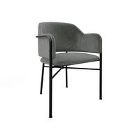 POLSTERSTUHL Delivio - Dunkelgrau/Schwarz, Textil/Metall (56/79/55cm) - MIRJAN24
