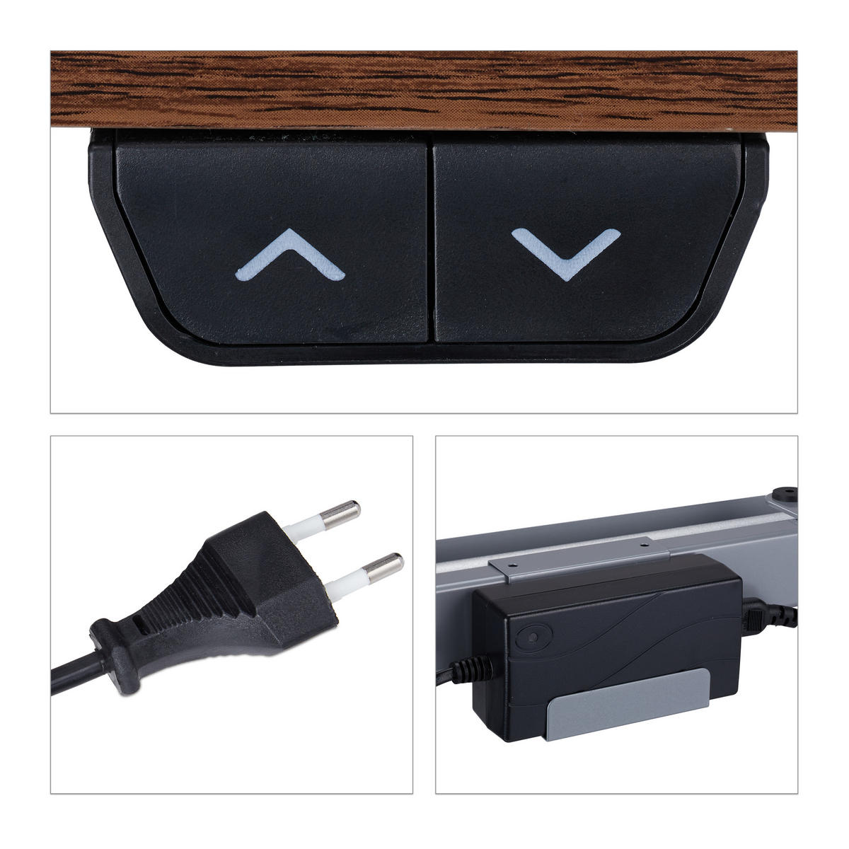 TISCHGESTELL - Grau, Metall (65/86/71cm) - Relaxdays