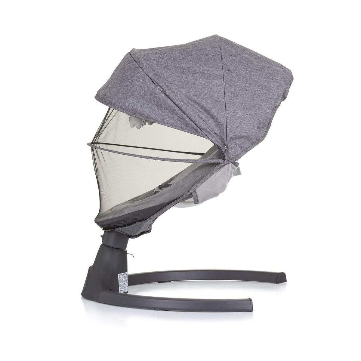 BABYWIPPE Brida grau Moskitonetz, Fernbedienung, 5 Schaukelgeschwindigkeiten, Timer, Kissen - Beige, Metall - Chipolino