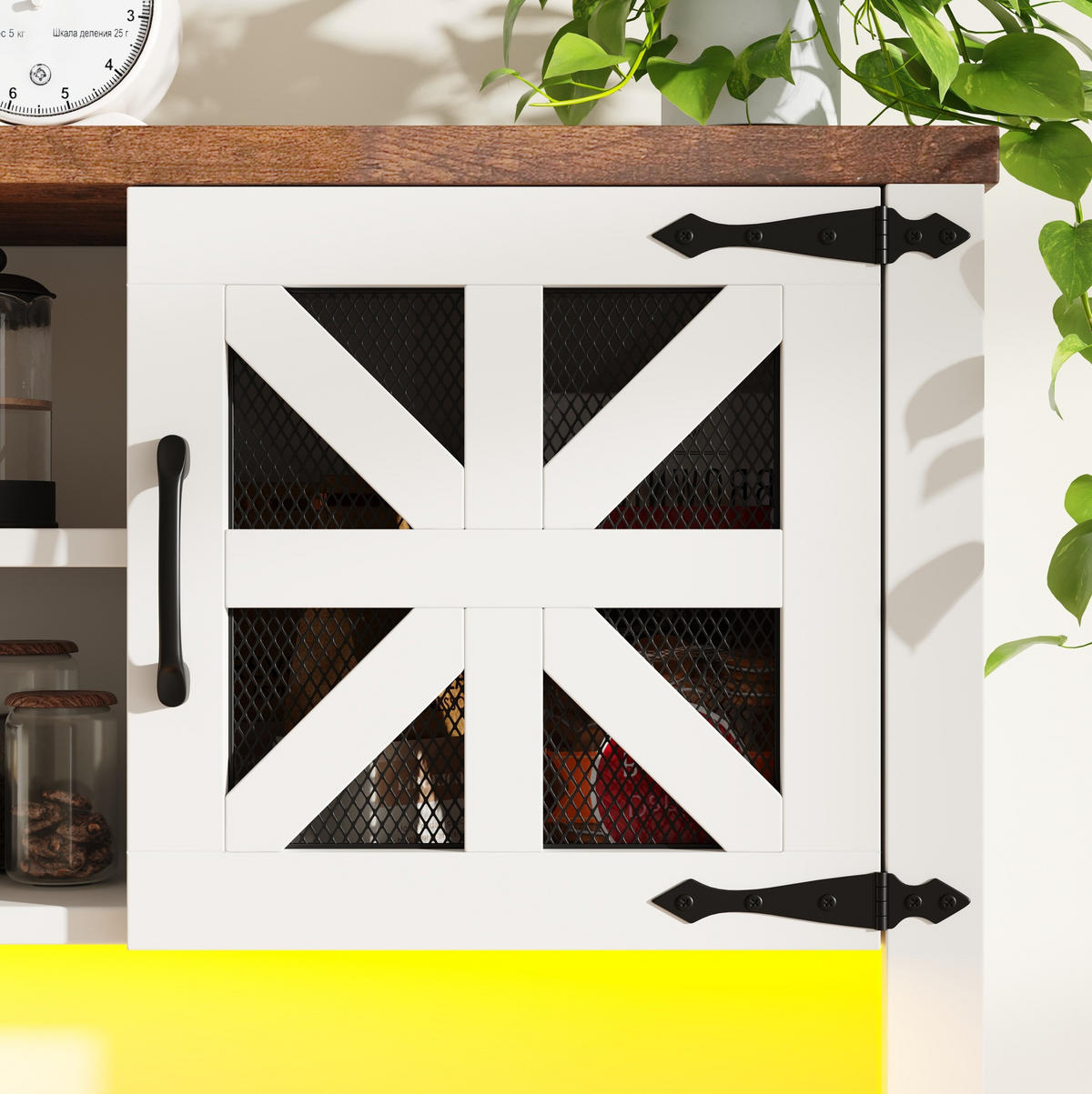 BUFFET 120/180/40 cm Weiß aus MDF und Glas mit LED-Beleuchtung - Weiß, Holzwerkstoff (40/180/120cm) - OKMYHOME