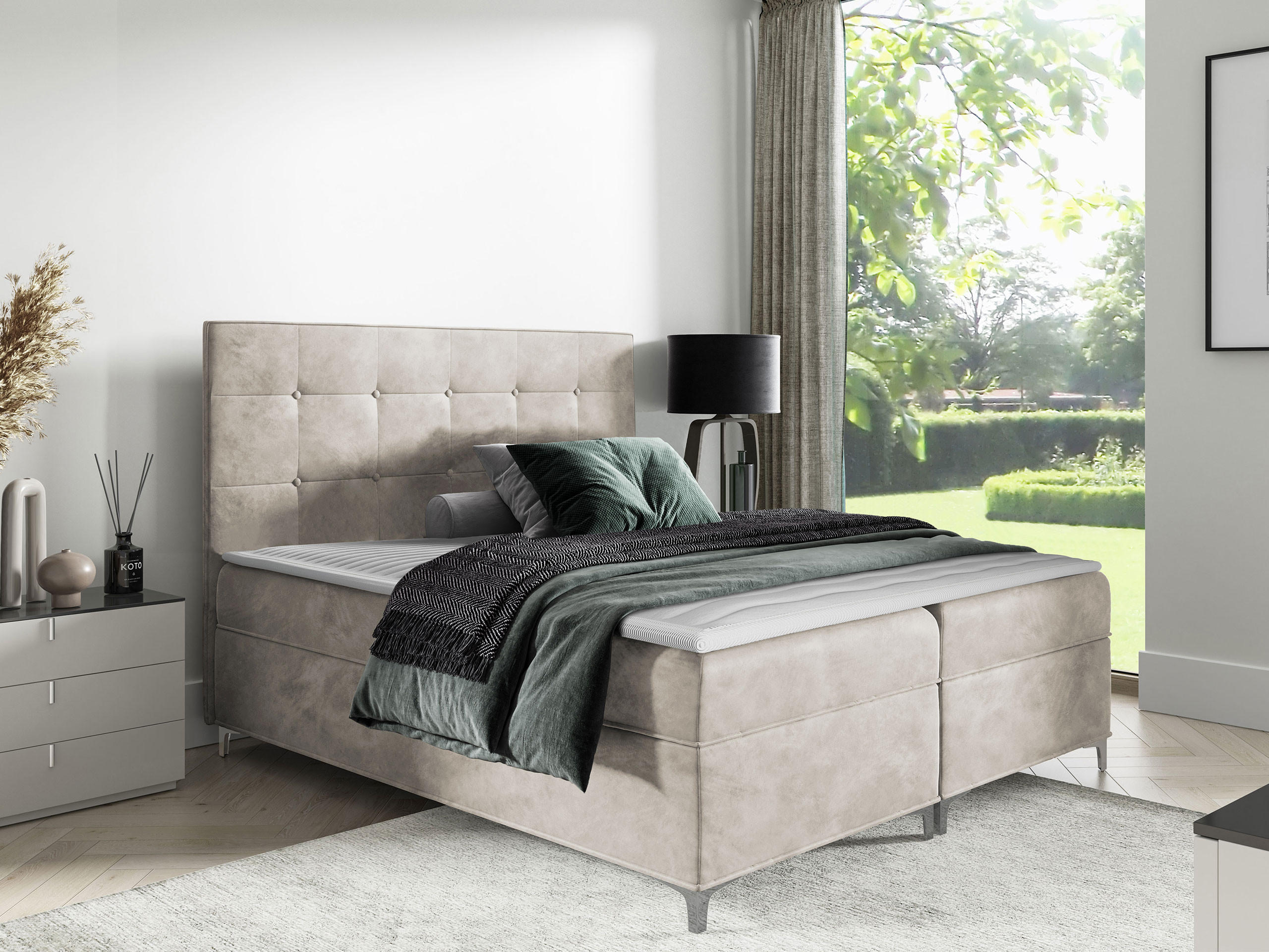 BOXBETT Snake - Naturfarben, Holz (120/200cm) - MIRJAN24