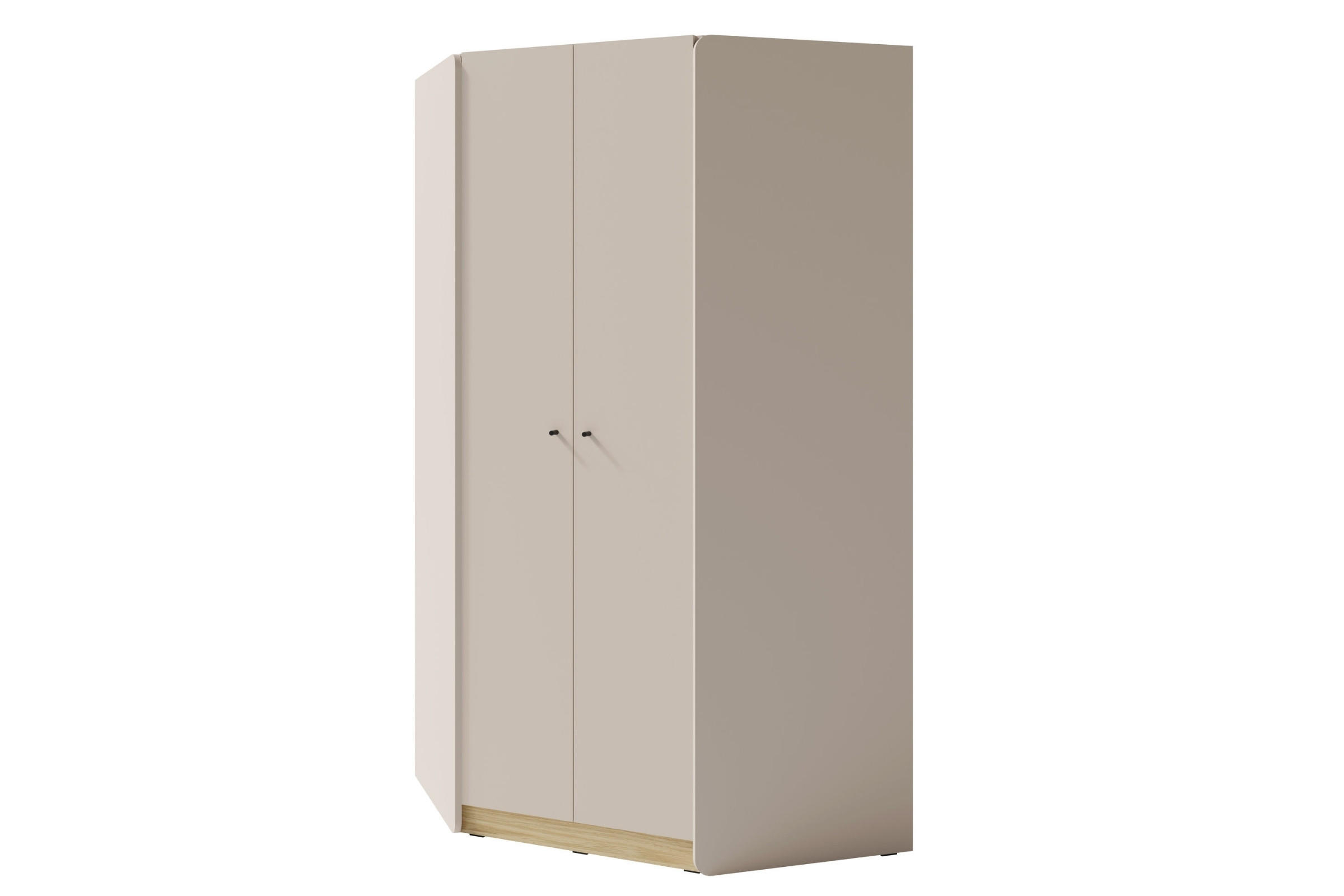 KINDERECKSCHRANK ALBI 02 zweitürig 95/95/195 in Sandbeige / Geölte Eiche - Eichefarben/Beige, Holzwerkstoff (95/195/95cm) - Deine Möbel 24