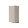 KINDERECKSCHRANK ALBI 02 zweitürig 95/95/195 in Sandbeige / Geölte Eiche - Eichefarben/Beige, Holzwerkstoff (95/195/95cm) - Deine Möbel 24