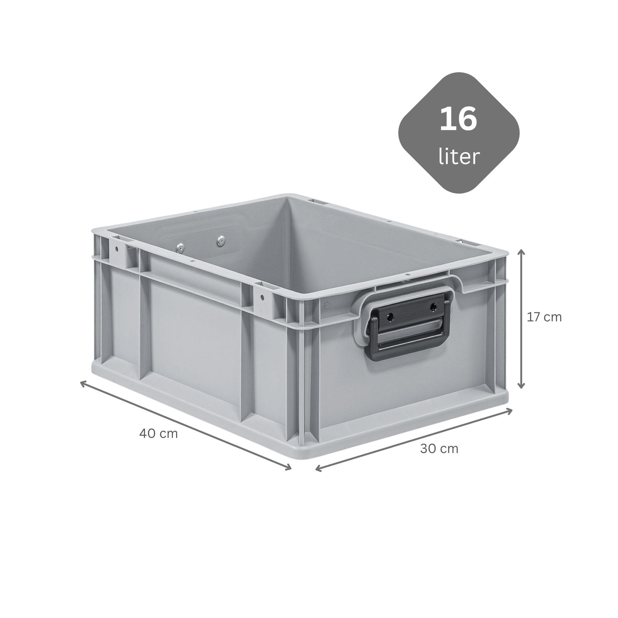 EUROBOX Nextgen Portable Duo 17x30x40cm 16 Liter - Grau, Kunststoff (30/17/40cm) - PROREGAL