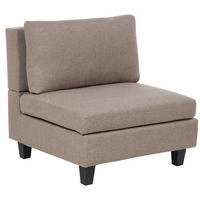 SESSELMODUL Stoff Braun Unstad - Schwarz/Braun, Textil (76/72/76cm) - Beliani