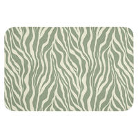 WC PŘEDLOŽKA Zebra - Motiv - zelená 60x40 cm - šalvějově zelená, textil/plast (60/1cm) - OnlyWow