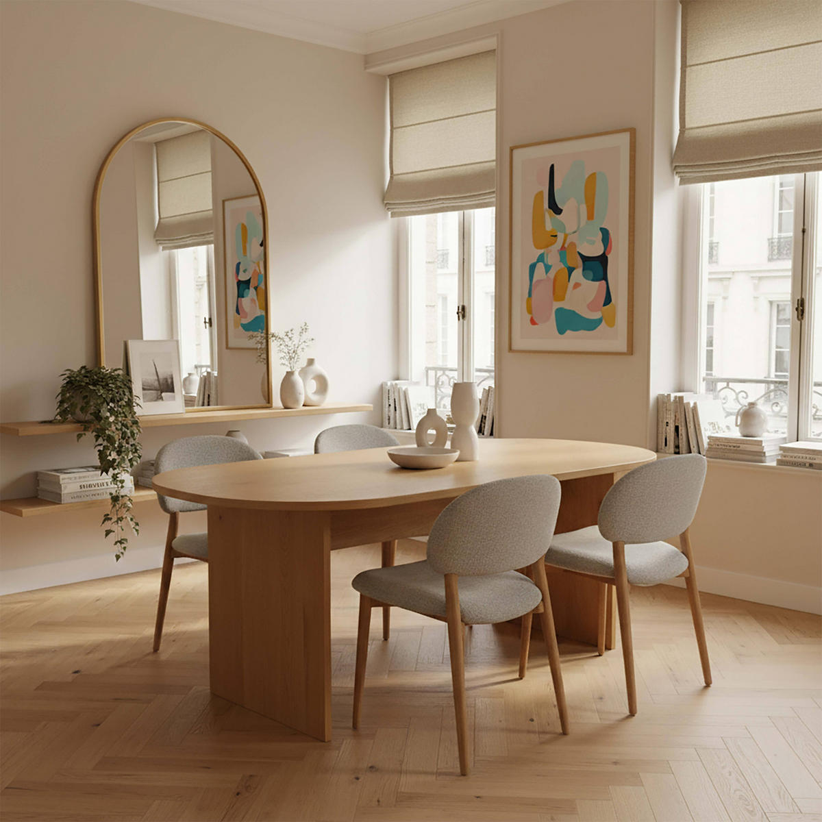 ESSTISCH 8-Sitzer, Holz - Braun, Holz (180/90/75cm) - Oviala