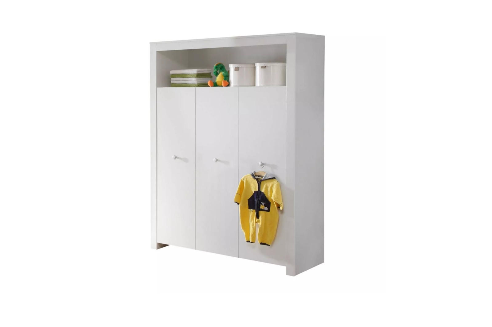 KLEIDERSCHRANK weiß - Weiß, Holzwerkstoff (130/186/54cm) - ebuy24