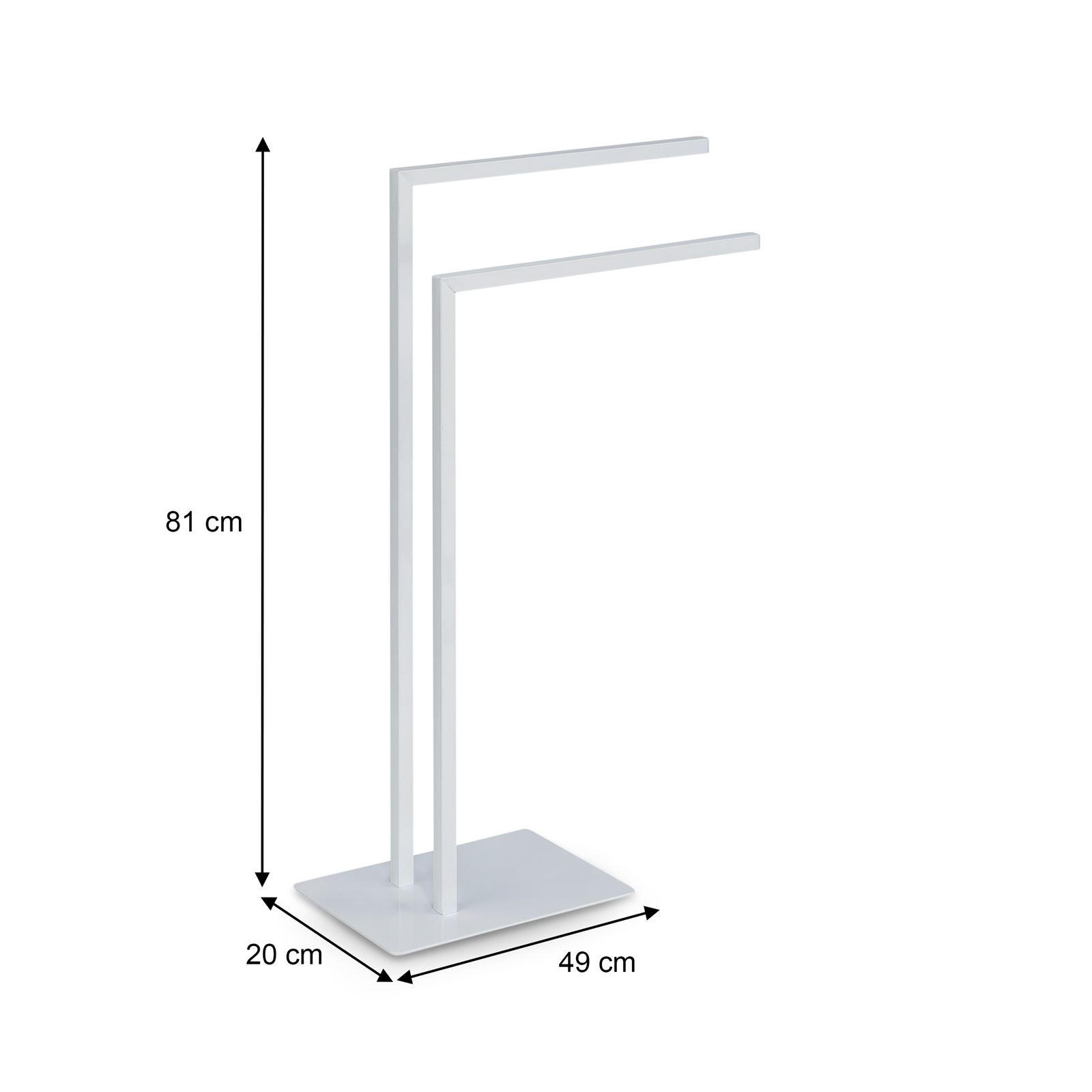 HANDTUCHHALTER ANDREW - Weiß, Metall (49/81/20cm) - IDIMEX