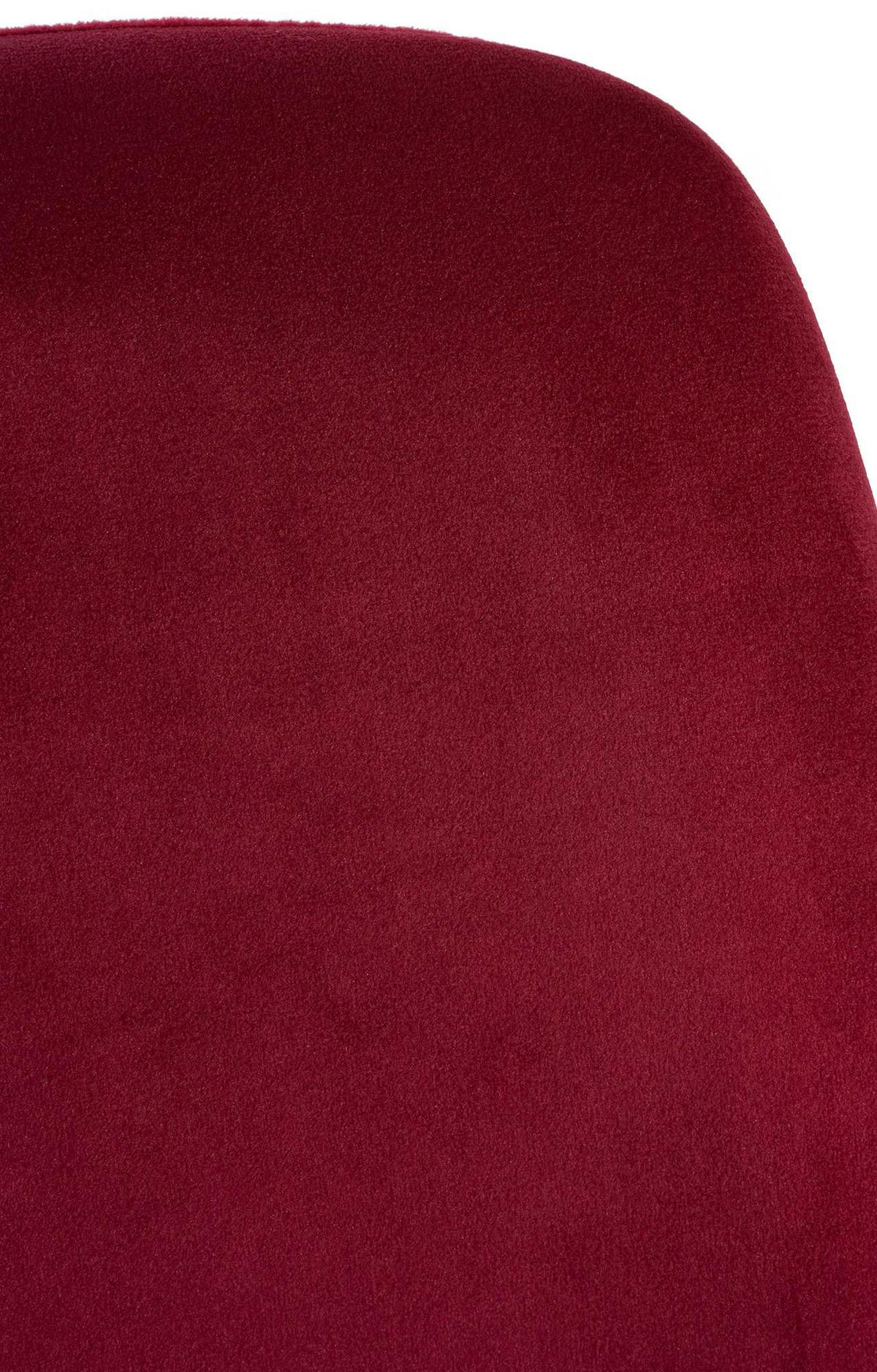 STUHL Samt rot - Rot/Schwarz, Textil/Metall (51/80/60cm) - CLP