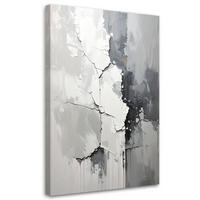 WANDBILD, Schwarz weiße Betonwand Abstrakt - Grau, Textil (40/60cm) - Feeby
