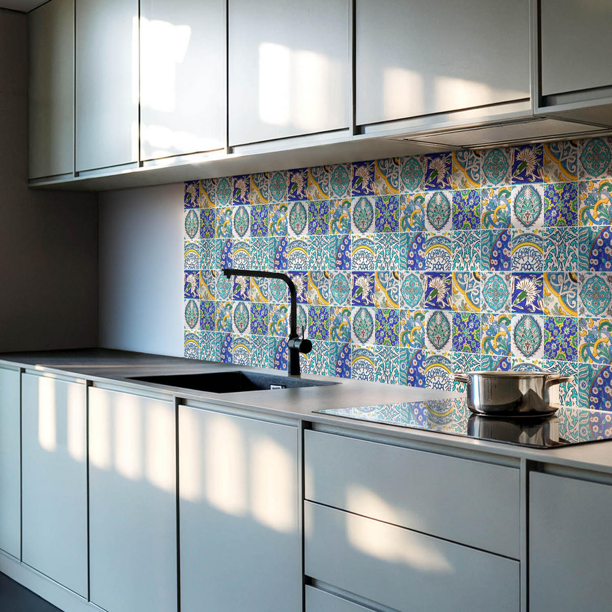 WANDPANEEL 6x 60x30 cm selbstklebend Cordalla - Pastellblau, Kunststoff (30/1.6/60cm) - Wallfluent