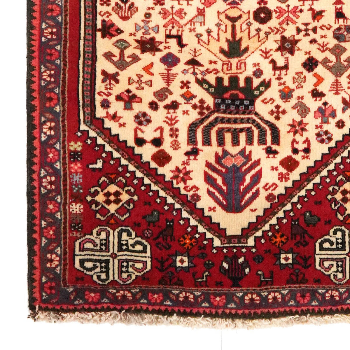 ORIENTTEPPICH handgeknüpft Gashgai Beige, Rot 155/74 cm Schurwolle - Beige/Rot, Textil (74/155cm) - Looma