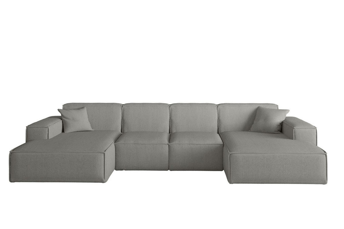 WOHNLANDSCHAFT Celes Premium Xs Scala - Grau, Holzwerkstoff/Textil (342/73/165cm) - Fun Möbel