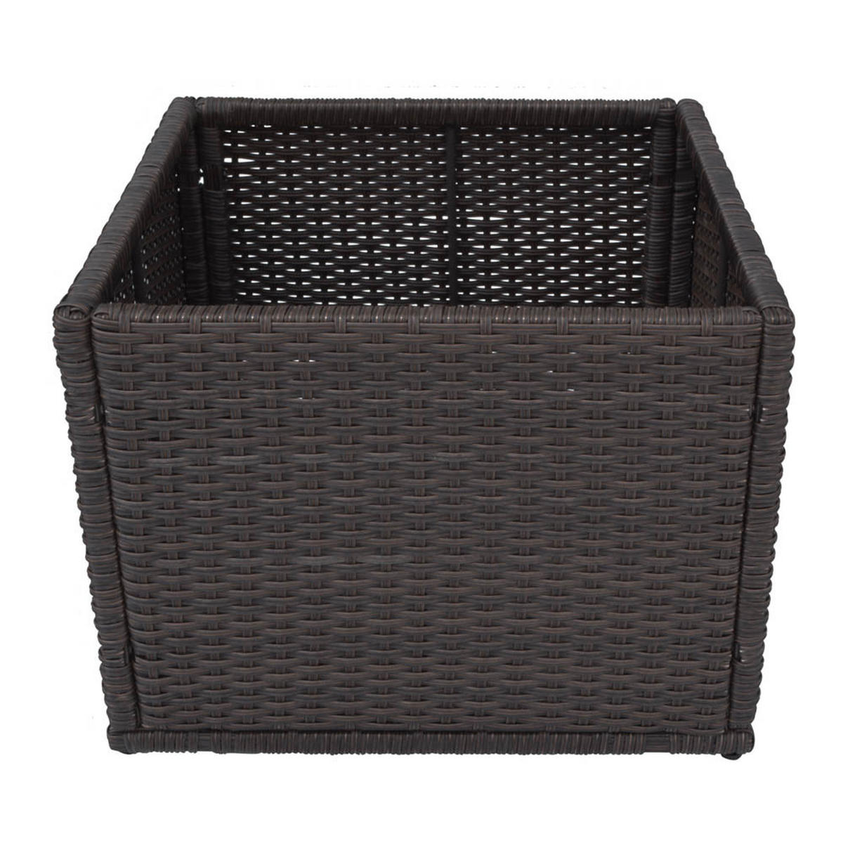 WHIRLPOOL RANDMÖBEL ECKIG Pflanzenkorb eckig - Braun, Naturmaterialien (61/43/57cm) - Canadian Spa Company