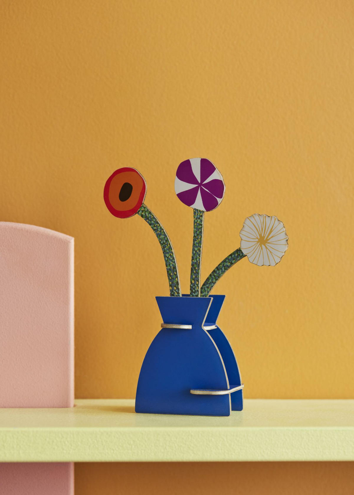 DEKOFIGUR Pop-Up Klimt-Blumen 4/14.5 cm - Multicolor, Wellpappe (4/14.5/9cm) - Studio Roof