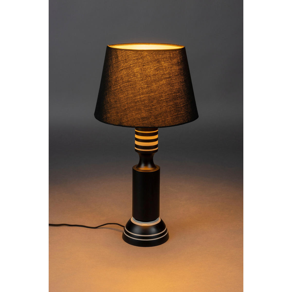 TISCHLAMPE Virgil Schwarz - Schwarz, Metall (31/31/60cm) - Dutchbone