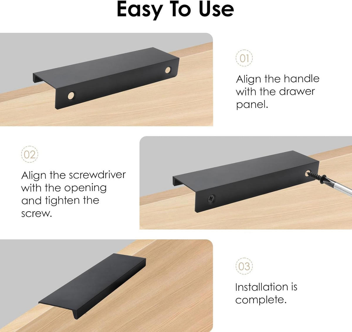 MÖBELGRIFF Schwarz 4er-Set 120 mm Aluminium - Schwarz, Metall (3.2/2/12cm)
