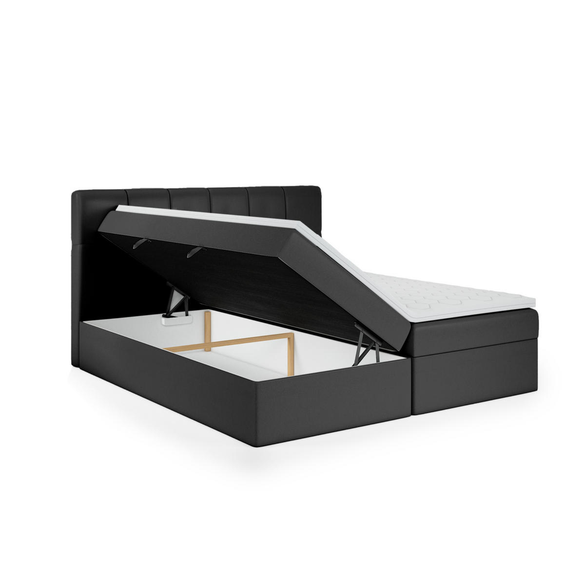 BOXBETT Mokpo 140x200 cm, Schwarz - Robinienfarben, Textil (140/200cm) - Fedve