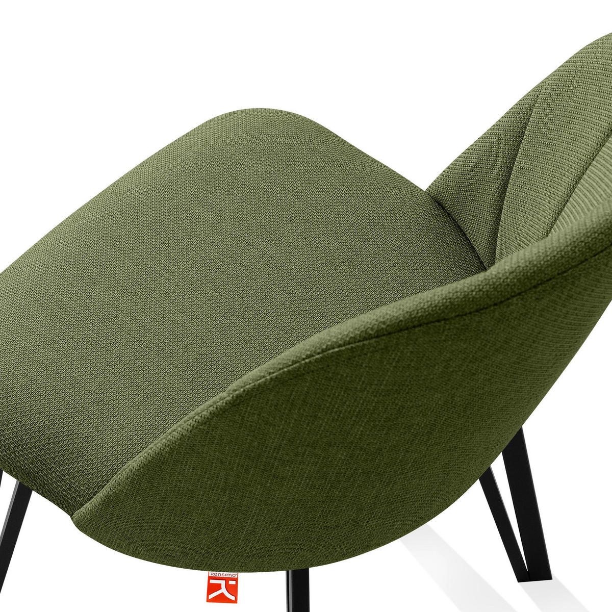 POLSTERSTUHL SPENO Esszimmerstühle 2er Set - Dunkelgrün/Schwarz, Holz/Textil (52/85/58cm) - KONSIMO®
