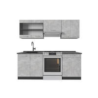 KUHINJSKI BLOK R-Line Beton/antracit 200 cm , DP Antracit - siva/antracit, leseni material (200/81.6/60cm) - Vicco