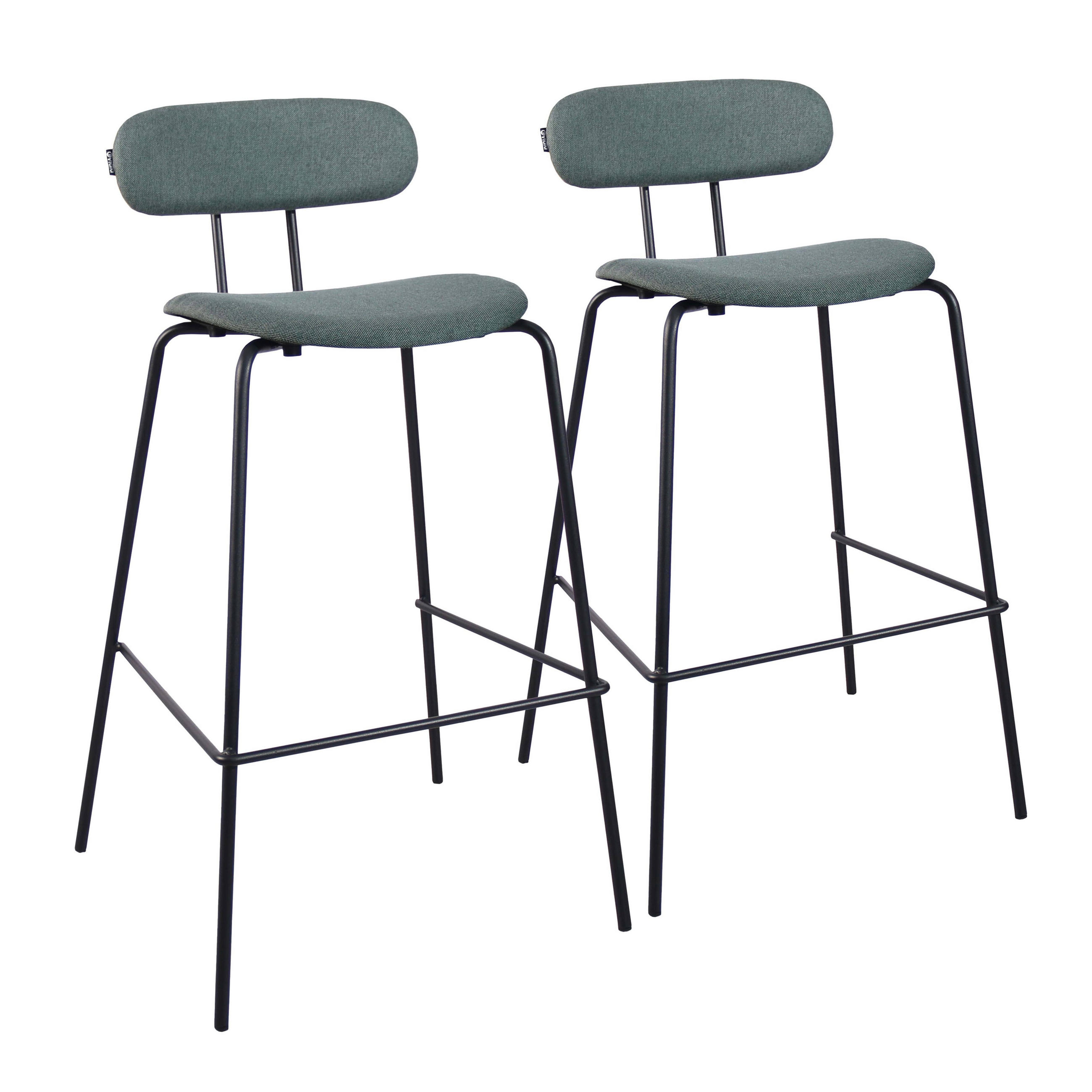 BARHOCKER 2-tlg., Grün - Grün, Holz (52/97/52cm) - Oviala