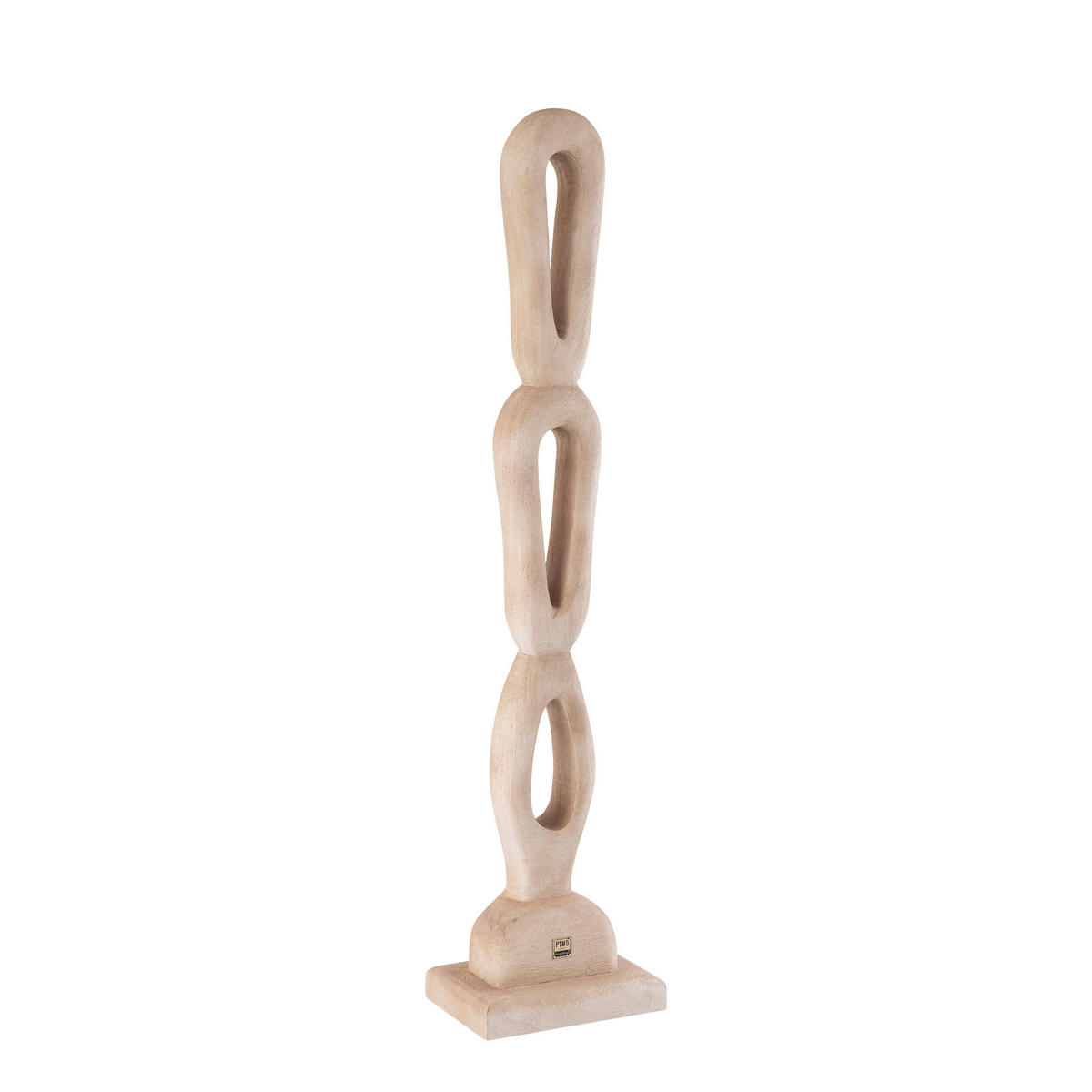 SKULPTUR Rhyce Beige 18/13/98cm - Beige, Holz (13/98/18cm) - PTMD Collection