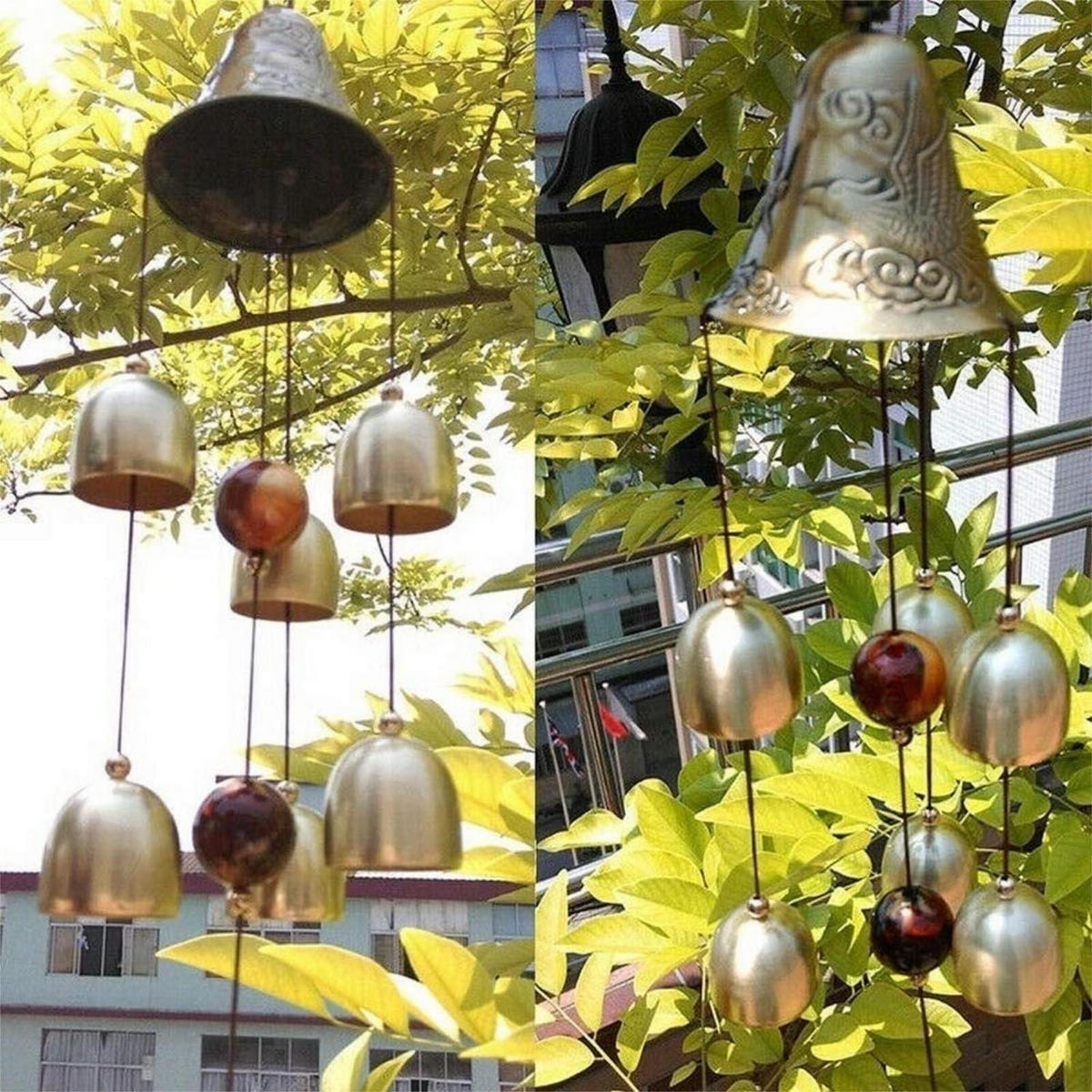 WINDSPIEL Glücksbaum Metall 49,5 cm - Bronzefarben, Metall (10/2/1cm)