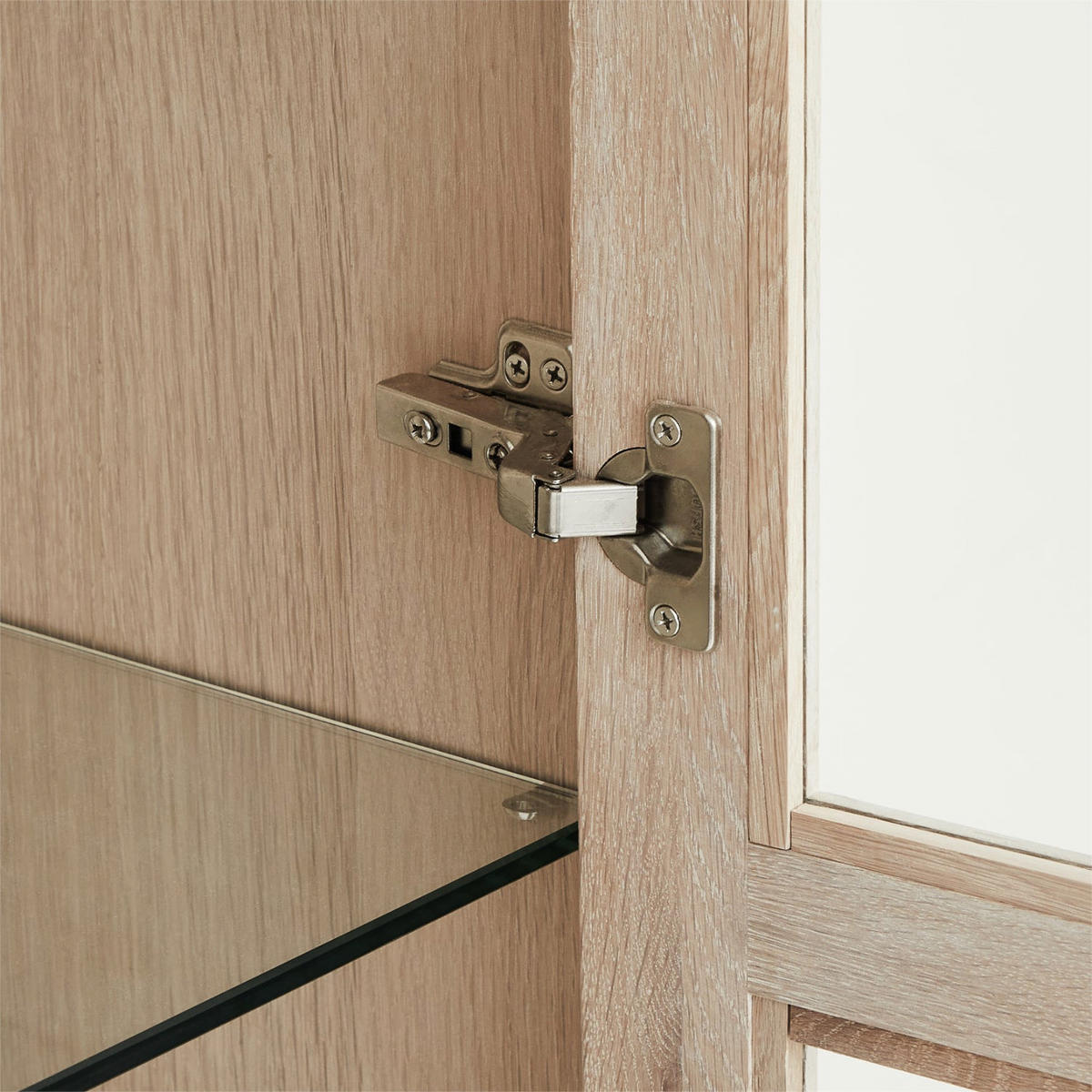 VITRINE Eiche massiv - Eichefarben, Holz (100/190/45cm) - Furnhouse
