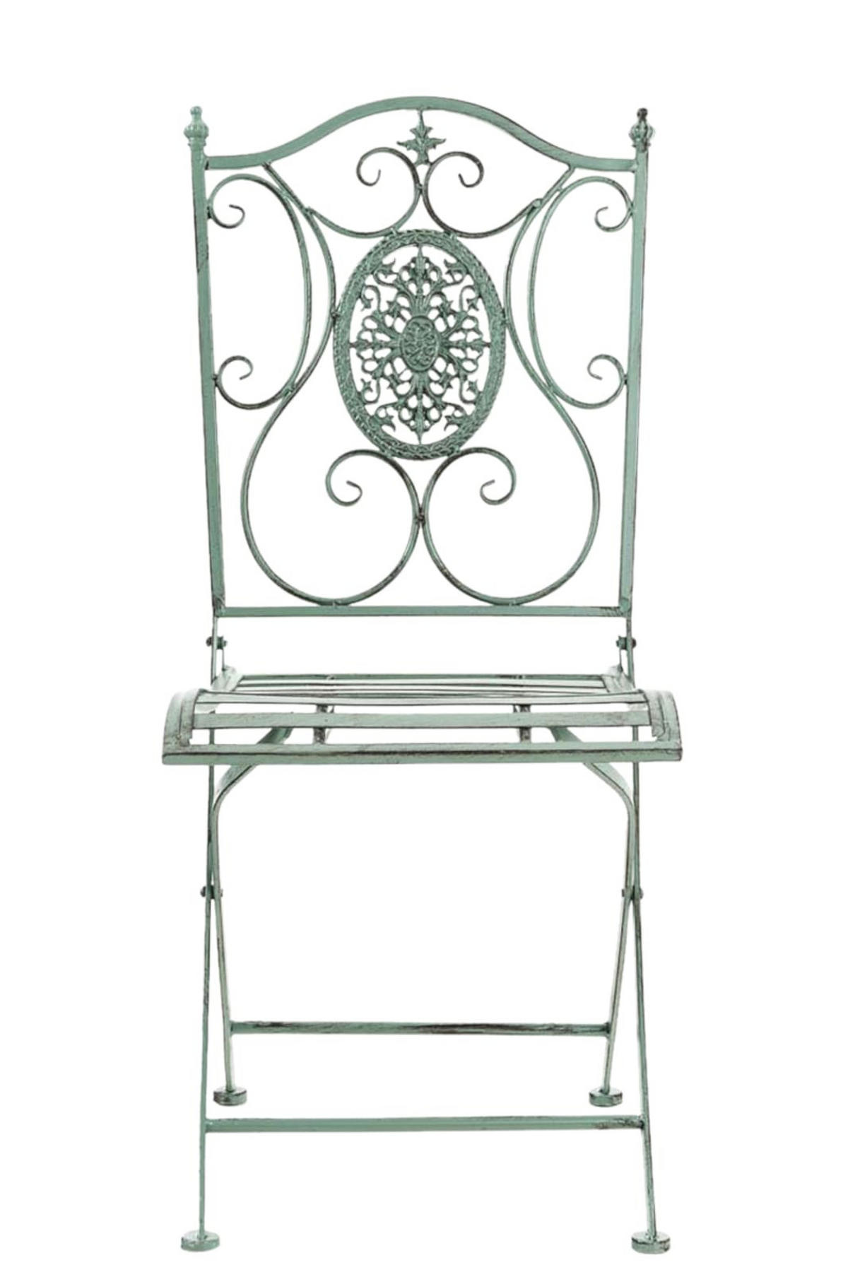 STÜHLE Sidan - 2er Set antik-grün - Grün, Metall (42/91.5/49cm) - TPFGarden