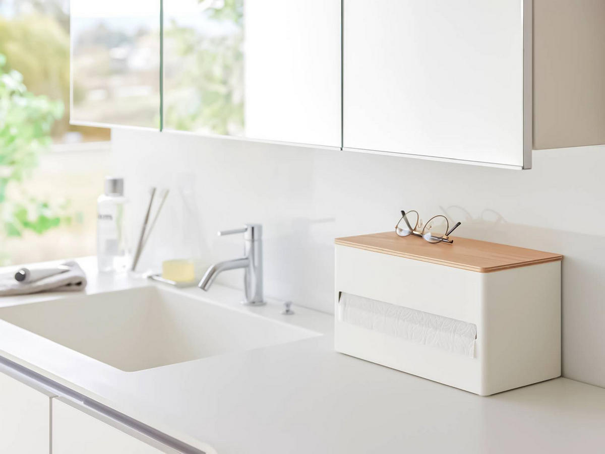 KÜCHENROLLENHALTER Rin weiß 16/31/17 cm - Weiß, Metall (31/17/16cm) - Yamazaki