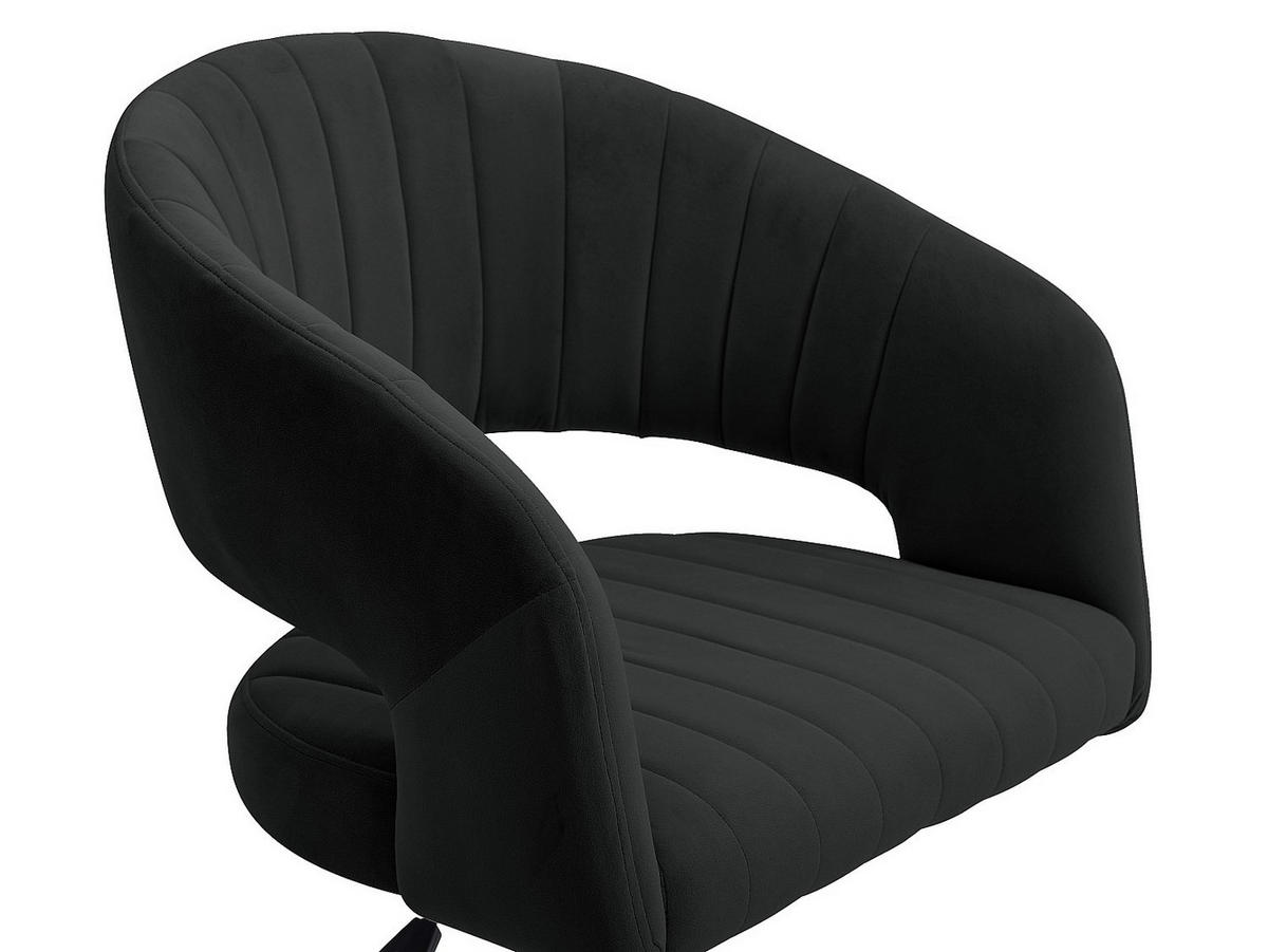 BÜROSTUHL ohne Armlehnen - 61 x 56 - stoff - schwarz Tiriesi - Schwarz, Textil/Metall (61/87/56cm) - Vente-Unique