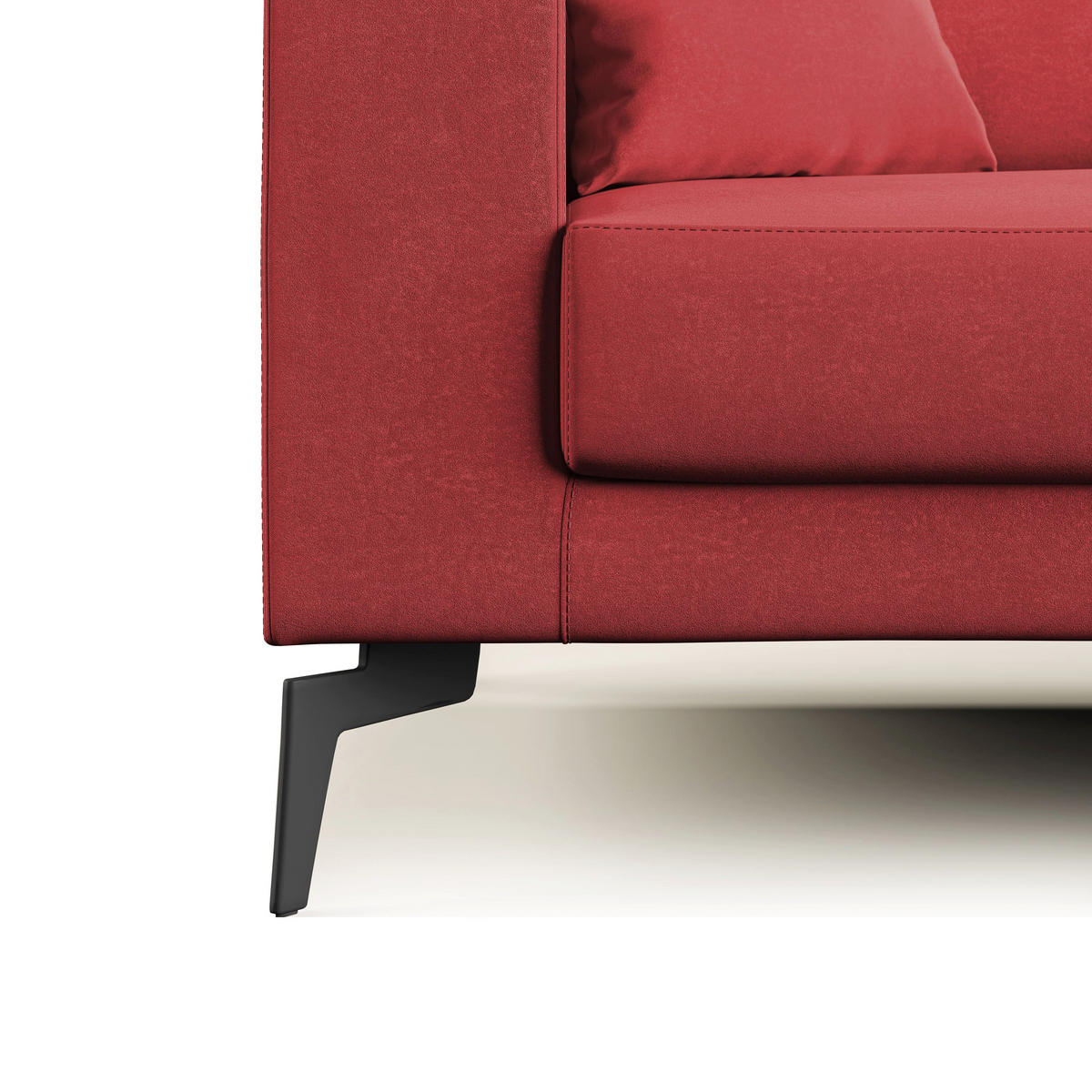 LINEARSOFA Prestige - Rot, Textil (206/95/91cm) - Divani.store